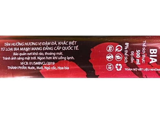 Thùng 12 lon bia San Miguel Red Horse 500ml - Hình ảnh 2