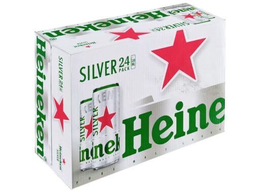 Thùng 24 lon bia Heineken Bạc 330ml