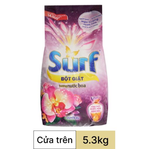 Bột giặt Surf nước hoa quyến rũ trắng sạch ngát hương túi 5.3kg
