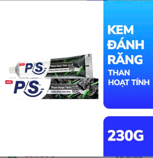 Kem đánh răng P/S 230g bảo vệ 123 than hoạt tính