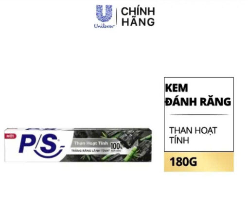 Kem đánh răng P/S 180g bảo vệ 123 than hoạt tính