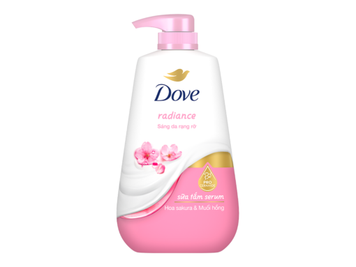 Sữa tắm Dove Sakura Blossoms dưỡng ẩm thơm lâu hương hoa anh đào 500g - Hình ảnh 2