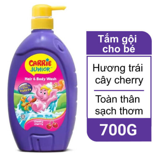 Sữa tắm gội toàn thân cho bé Carrie Junior hương cherry 700g