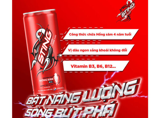 Thùng 24 lon nước tăng lực Sting hương dâu 320ml - Hình ảnh 2