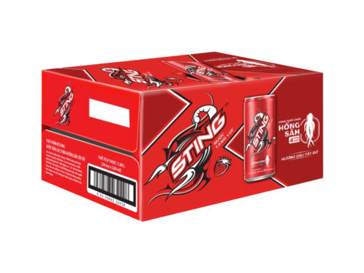 Thùng 24 lon nước tăng lực Sting hương dâu 320ml - Hình ảnh 3