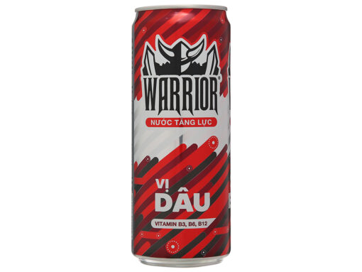 Thùng 24 lon nước tăng lực Warrior hương dâu 325ml - Hình ảnh 3