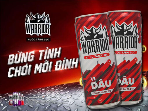 Thùng 24 lon nước tăng lực Warrior hương dâu 325ml - Hình ảnh 4