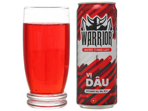 Thùng 24 lon nước tăng lực Warrior hương dâu 325ml - Hình ảnh 5
