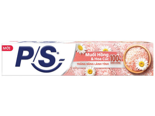 Kem đánh răng P/S 230g muối hồng, hoa cúc  + 2 bàn chải P/S 4D - Hình ảnh 2