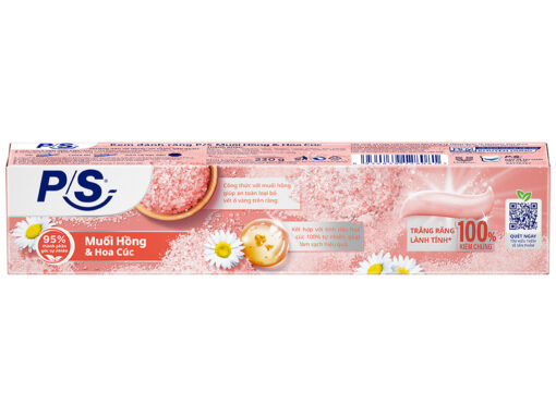 Kem đánh răng P/S 230g muối hồng, hoa cúc  + 2 bàn chải P/S 4D - Hình ảnh 3