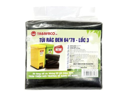 3 cuộn túi đựng rác đen TBP 64x78cm (1kg) - Hình ảnh 2