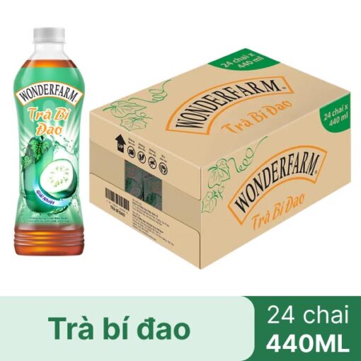 Thùng 24 chai trà bí đao Wonderfarm 440ml