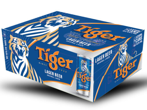Thùng 24 lon bia Tiger lon cao 330ml