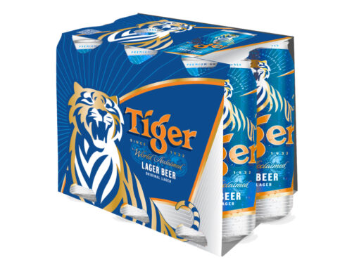 Lốc 6 lon bia Tiger lon cao 330ml