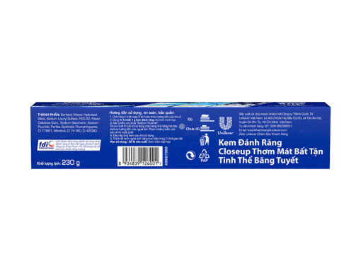 Kem đánh răng Closeup 230g tinh thể băng tuyết +2 bàn chải đánh răng Closeup Precision Clean siêu mềm - Hình ảnh 3