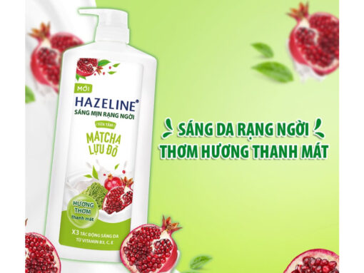 Sữa tắm dưỡng sáng Hazeline matcha lựu đỏ 796ml - Hình ảnh 2