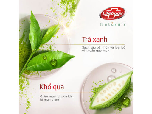 Sữa tắm Lifebuoy Naturals giảm mụn bảo vệ da khỏi vi khuẩn matcha và khổ qua 784ml - Hình ảnh 2