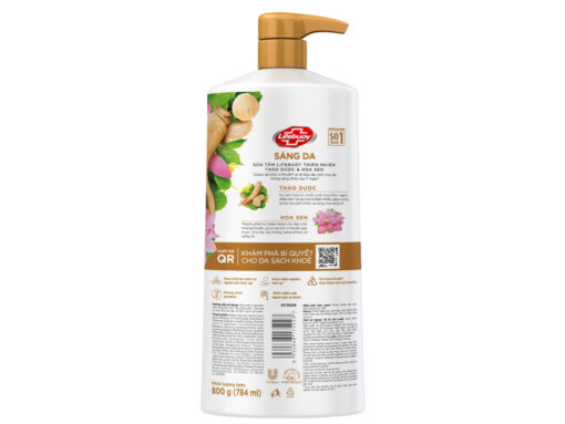 Sữa tắm Lifebuoy Naturals sáng da bảo vệ da khỏi vi khuẩn thảo dược và hoa sen 784ml - Hình ảnh 2