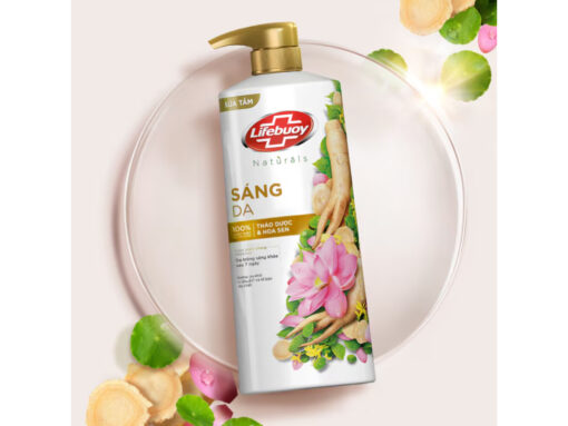 Sữa tắm Lifebuoy Naturals sáng da bảo vệ da khỏi vi khuẩn thảo dược và hoa sen 784ml