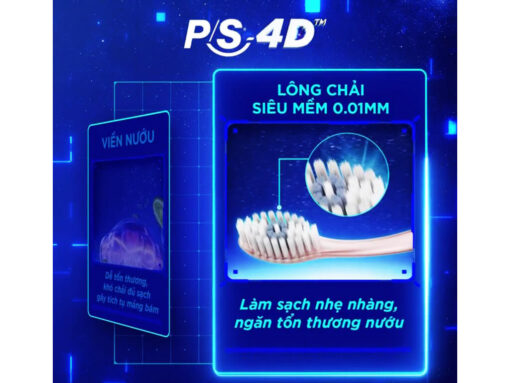 Bộ 2 bàn chải đánh răng P/S 4D siêu mềm mảnh chăm sóc nướu - Hình ảnh 3