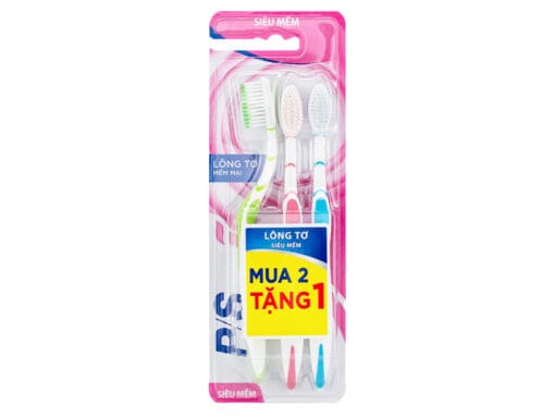 Bộ 3 bàn chải đánh răng P/S lông tơ mềm mại
