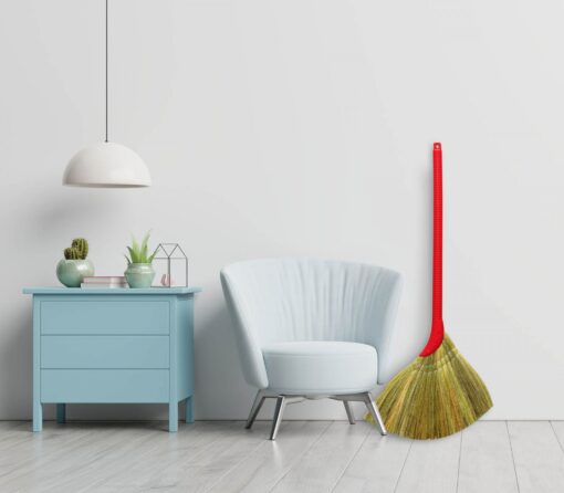 Chổi Đót Quét Nhà Cán Tay Bằng Nhựa - Hình ảnh 2