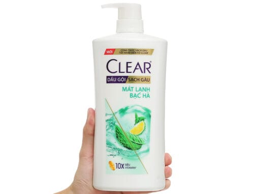 Dầu gội sạch gàu Clear mát lạnh bạc hà 630g - Hình ảnh 4