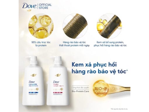 Dầu xả Dove Ceramide phục hồi hư tổn 622ml - Hình ảnh 4