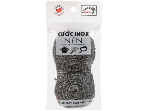 Gói 2 miếng cọ nồi cước inox nén Samran IN2 25g - Hình ảnh 2