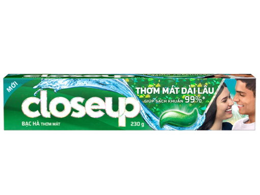 Kem đánh răng Closeup bạc hà 230g + 2 bàn chải đánh răng Closeup Precision Clean siêu mềm - Hình ảnh 3