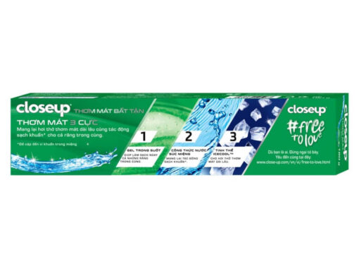 Kem đánh răng Closeup bạc hà 230g + 2 bàn chải đánh răng Closeup Precision Clean siêu mềm - Hình ảnh 4