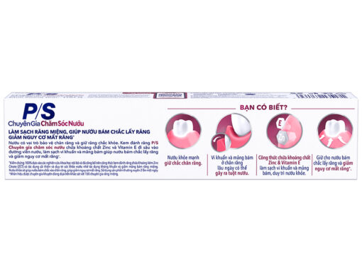Kem đánh răng P/S 100g Gumexpert chăm sóc nướu trắng răng  + 2 bàn chải P/S 4D siêu mềm mảnh - Hình ảnh 4