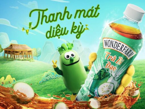 Thùng 24 chai trà bí đao Wonderfarm 440ml - Hình ảnh 2
