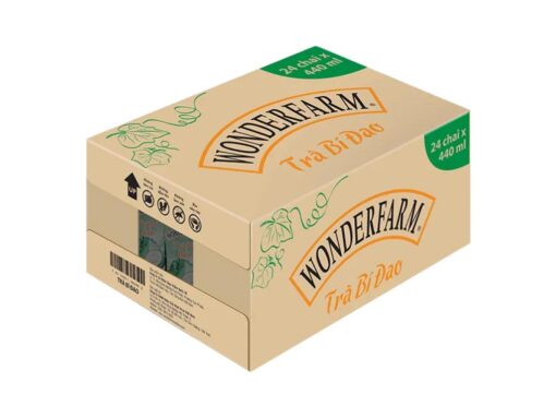Thùng 24 chai trà bí đao Wonderfarm 440ml - Hình ảnh 3