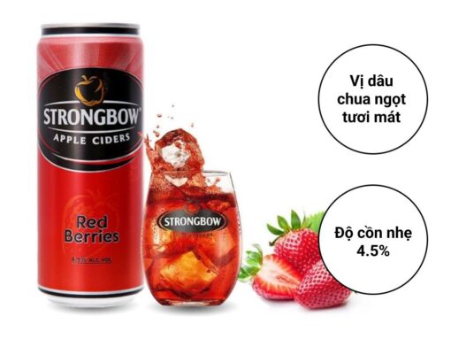 Lốc 6 lon Strongbow dâu 320ml - Hình ảnh 5