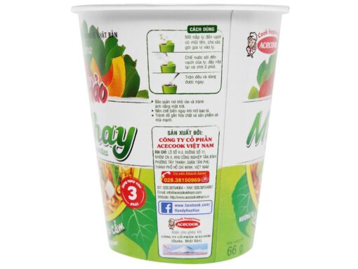 Thùng 24 ly mì chay Handy Hảo Hảo lẩu nấm thập cẩm 66g - Hình ảnh 5