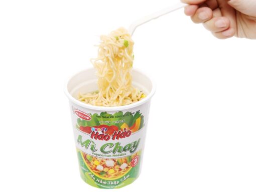 Thùng 24 ly mì chay Handy Hảo Hảo lẩu nấm thập cẩm 66g - Hình ảnh 3
