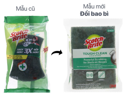 Miếng rửa chén siêu sạch có mút Scotch Brite chữ nhật 10.1cm - Hình ảnh 2