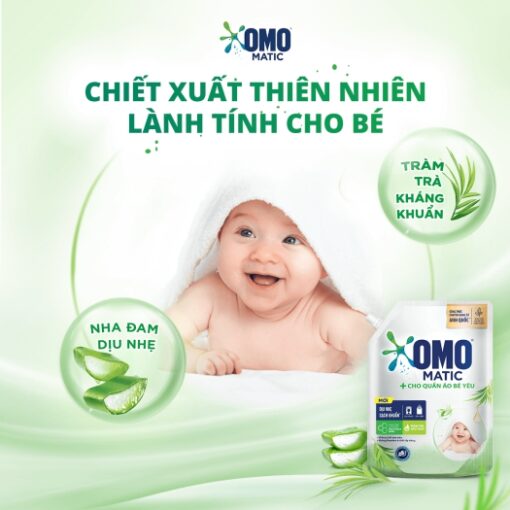 Nước Giặt OMO Matic Cho Quần Áo Bé Yêu, Túi 2.0kg - Hình ảnh 5