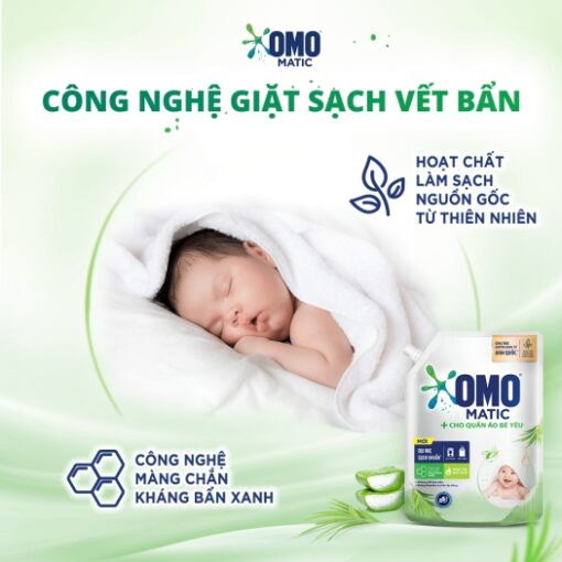 Nước Giặt OMO Matic Cho Quần Áo Bé Yêu, Túi 2.0kg - Hình ảnh 6