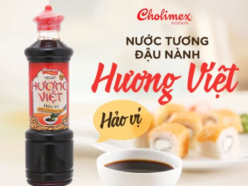 Nước tương đậu nành hảo vị Hương Việt chai 500ml