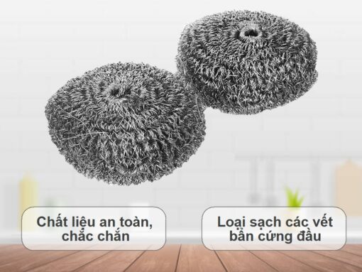 Gói 2 miếng cọ nồi cước inox nén Samran IN2 25g