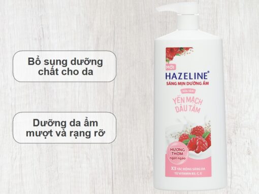 Sữa tắm dưỡng ẩm sáng da Hazeline yến mạch dâu tằm 796ml - Hình ảnh 2