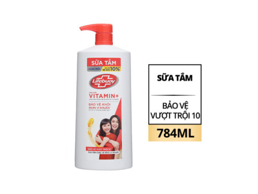 Sữa tắm Lifebuoy công thức Vitamin + bảo vệ khỏi 99.9% vi khuẩn gây bệnh 784ml - Hình ảnh 2