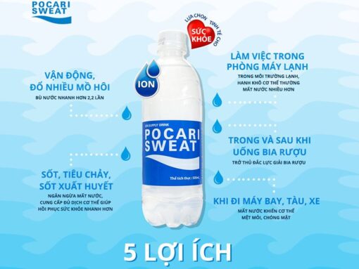 Thùng 24 chai nước khoáng i-on Pocari Sweat 500ml - Hình ảnh 4