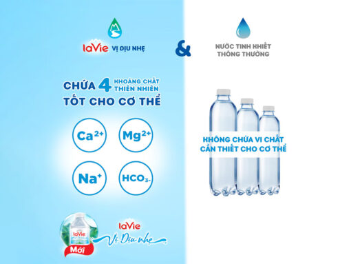 Thùng 24 chai nước khoáng La Vie 500ml vị dịu nhẹ - Hình ảnh 5