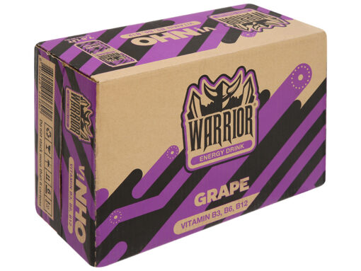 Thùng 24 lon nước tăng lực Warrior hương nho 320ml - Hình ảnh 2