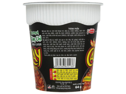 Thùng 24 ly mì Caykay kim chi 64g - Hình ảnh 3