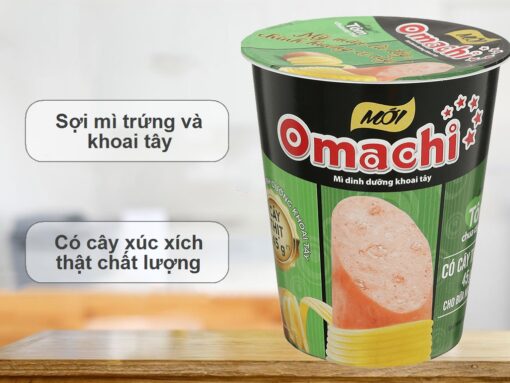 Thùng 24 ly mì khoai tây Omachi tôm chua cay Thái 111g (có cây thịt thật) - Hình ảnh 3