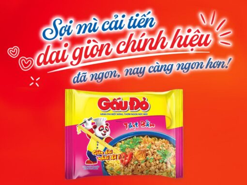 Thùng 30 gói mì Gấu Đỏ thịt bằm 63g - Hình ảnh 2